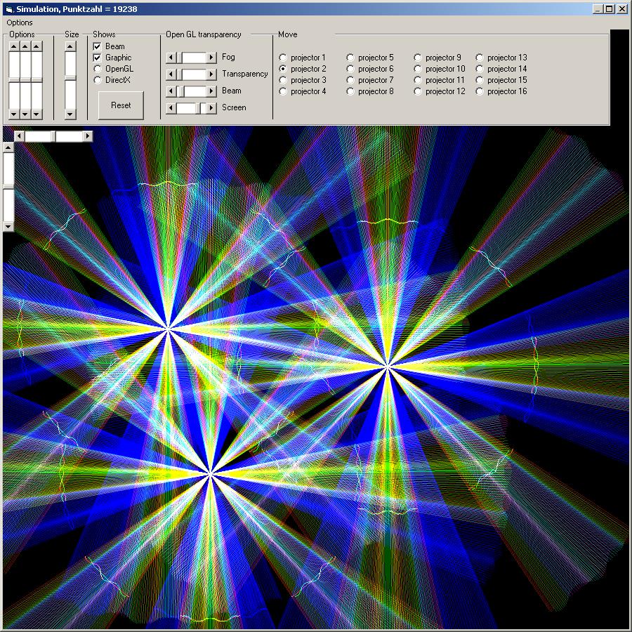 Fig.3 laser show simulation